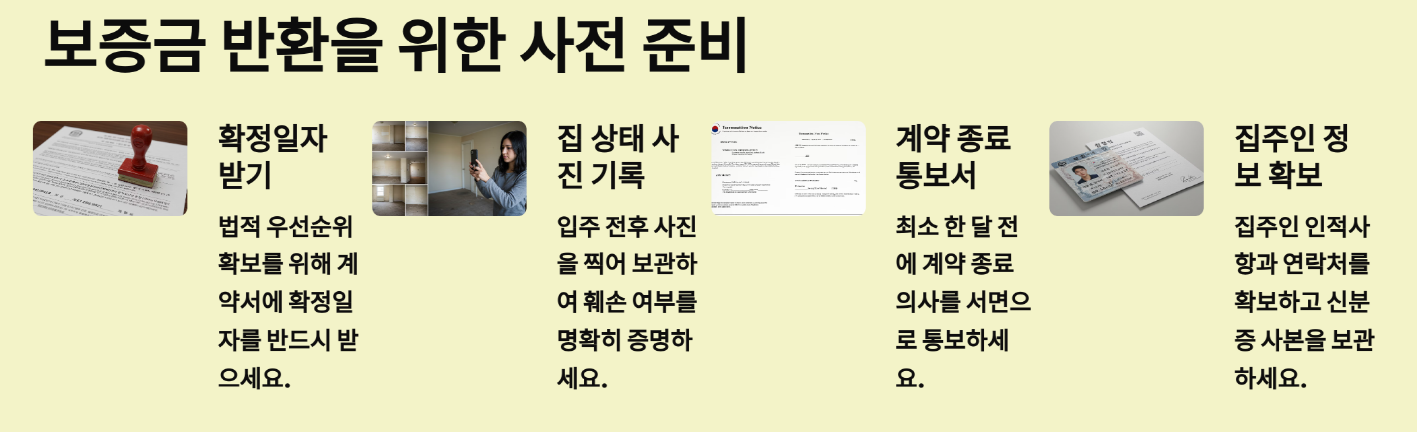 보증금을 돌려받기 위해 미리 준비해야 할 3가지