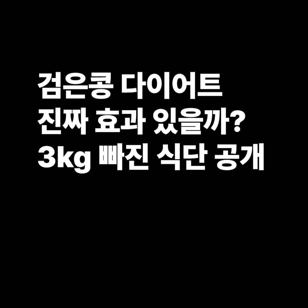 검은콩다이어트