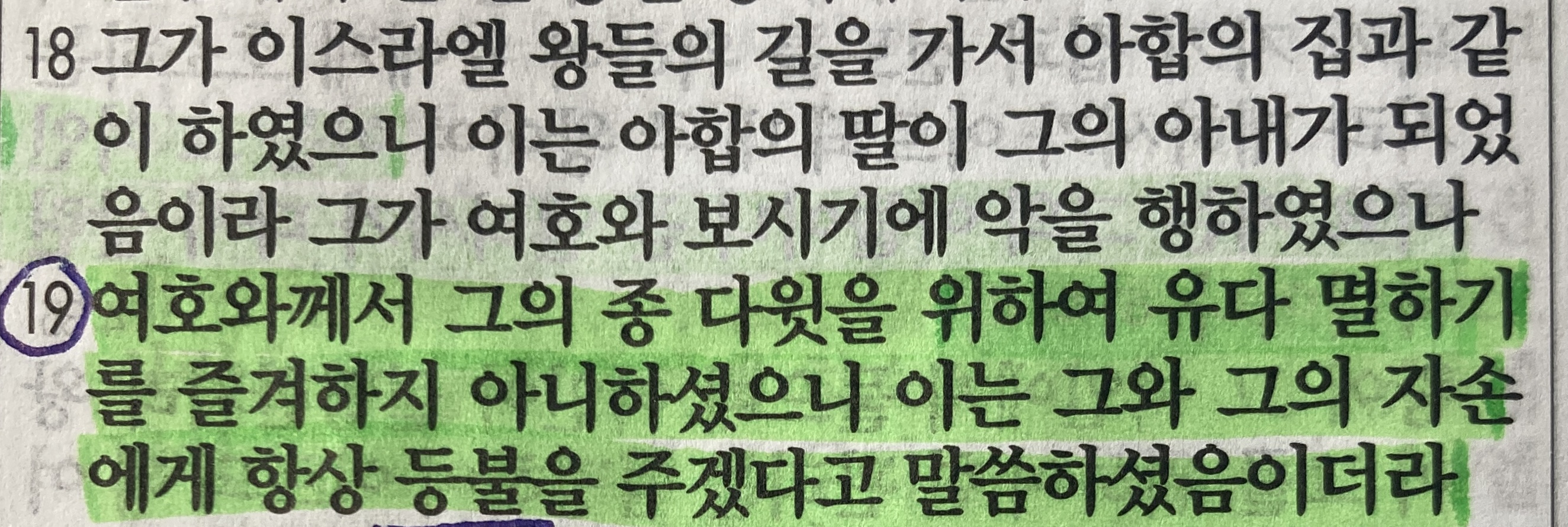 항상 등불을 주겠다고 말씀하셨음이더라