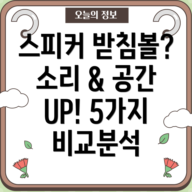 스피커받침볼소리와공간을업그레이드하는5가지선택비교분석및사용팁