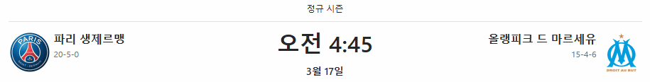 경기일정