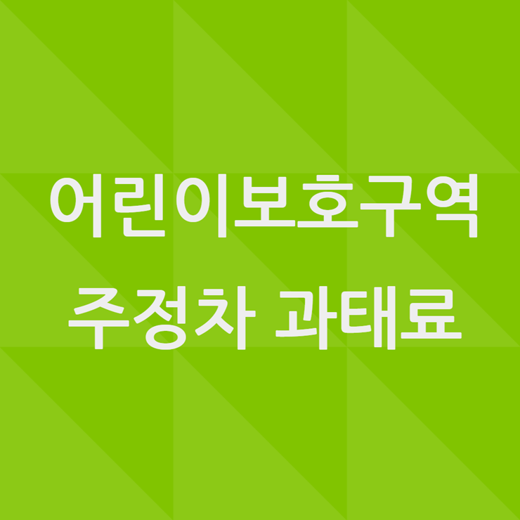 어린이보호구역 주정차