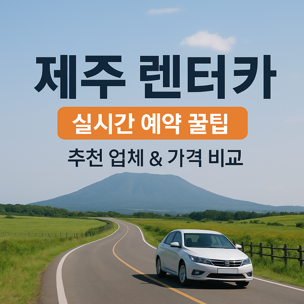제주 렌터카 실시간 예약 꿀팁 &ndash; 추천 업체 &amp; 가격 비교 인포그래픽
