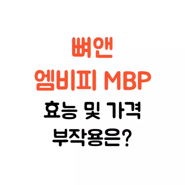 뼈앤 엠비피 MBP 효능 가격 부작용 알고 드세요