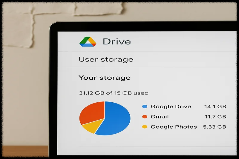 구글 드라이브 저장용량 현황 차트를 보여주는 이미지
