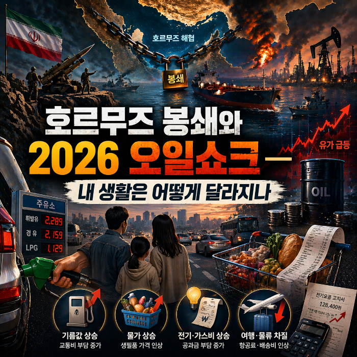 호르무즈 봉쇄와 2026 오일쇼크 — 내 생활은 어떻게 달라지나