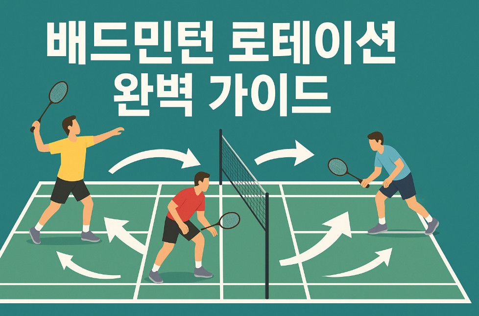 배드민턴 로테이션 보여주는 사진