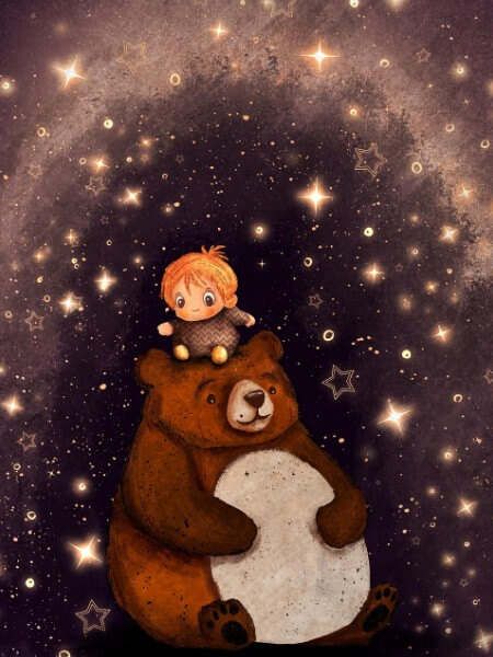 곰과 아이의 모습