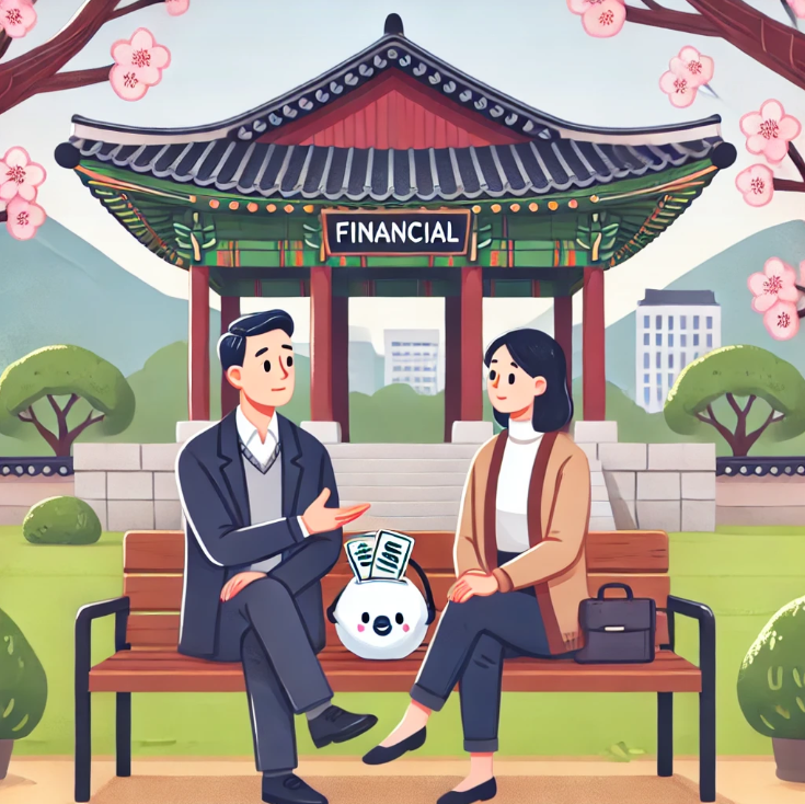 미래를 위한 재정 전략을 논의하는 커플