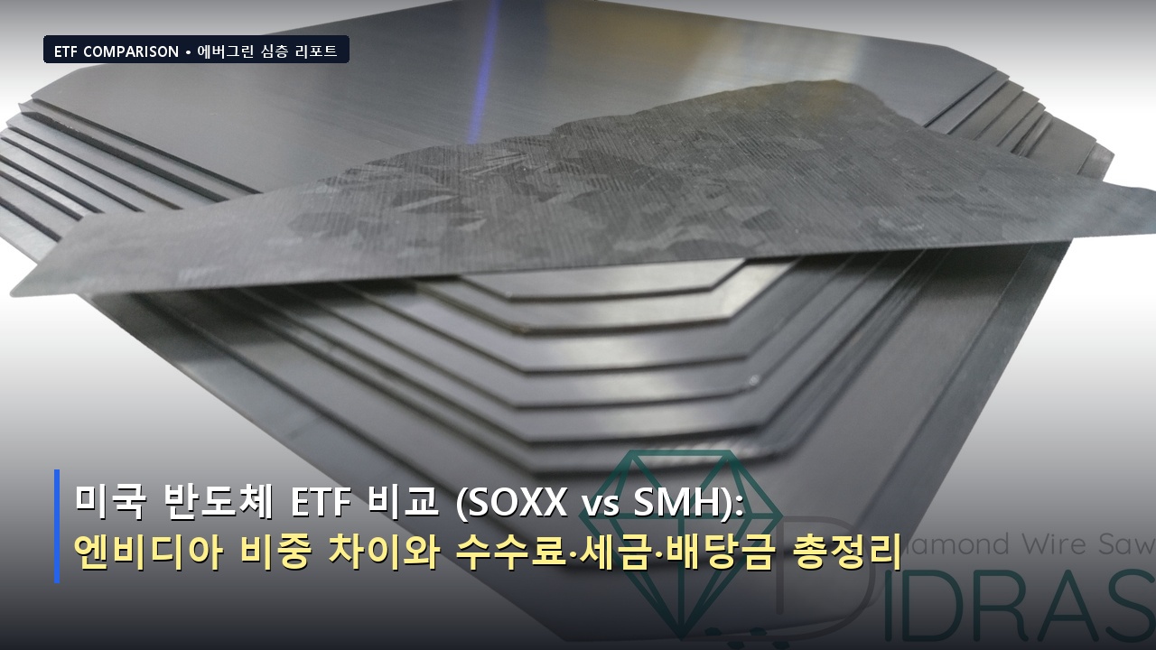 미국 반도체 ETF 비교 (SOXX vs SMH): 엔비디아 비중 차이와 수수료·세금·배당금 총정리