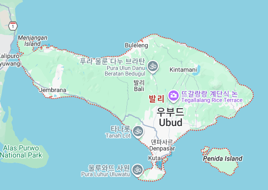 인도네시아 발리 지도