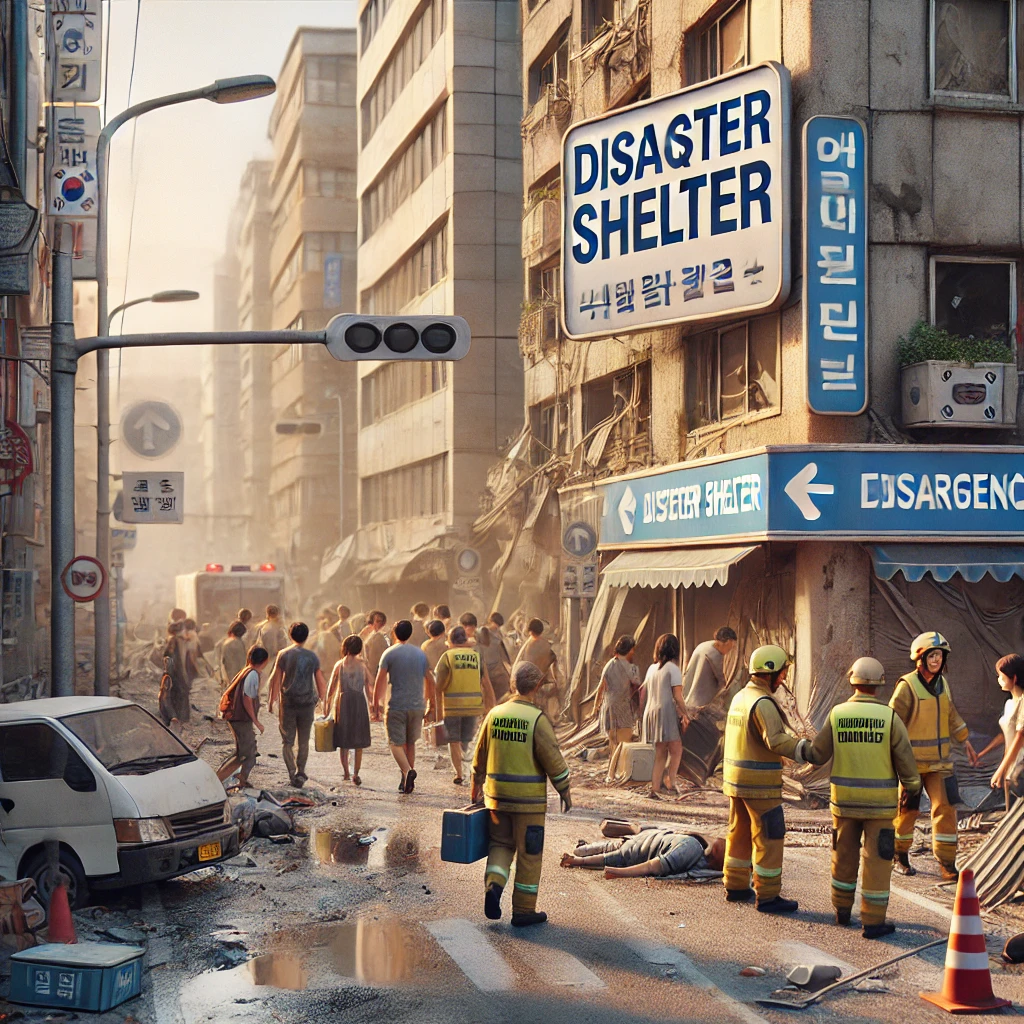 지진발생시 재난 대피소 찾기 관련 사진