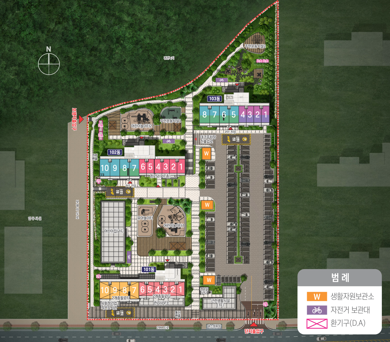 경북도청이전신도시 행복주택 경북도청 LH 아파트 단지 배치도