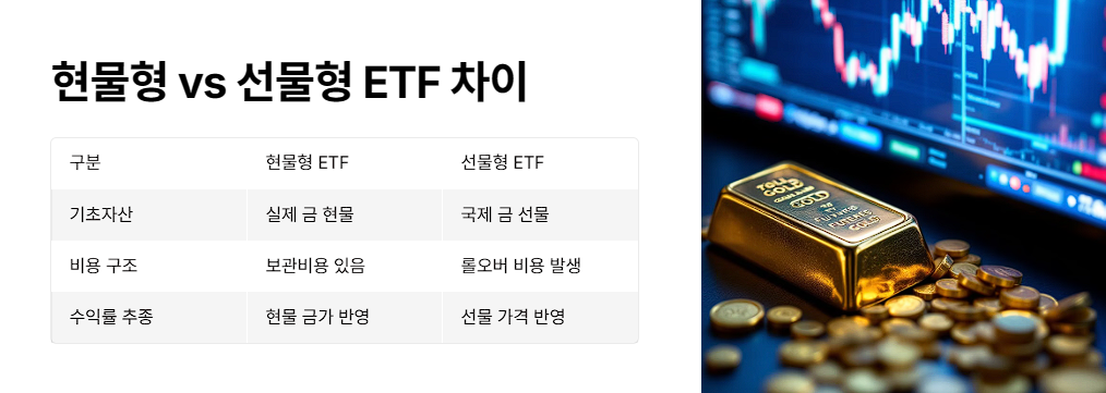 현물형 vs 선물형 ETF 차이