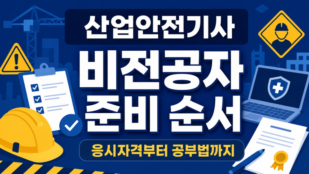 산업안전기사 비전공자 준비 순서와 응시자격 공부법을 정리한 대표이미지