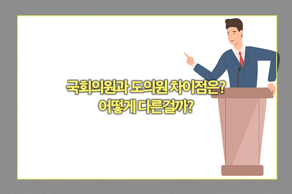 국회의원 도의원 차이점