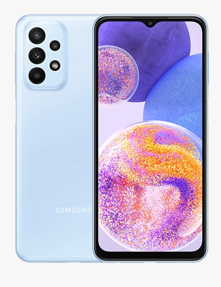 갤럭시 A23 블루 색상 앞 뒷면 사진
