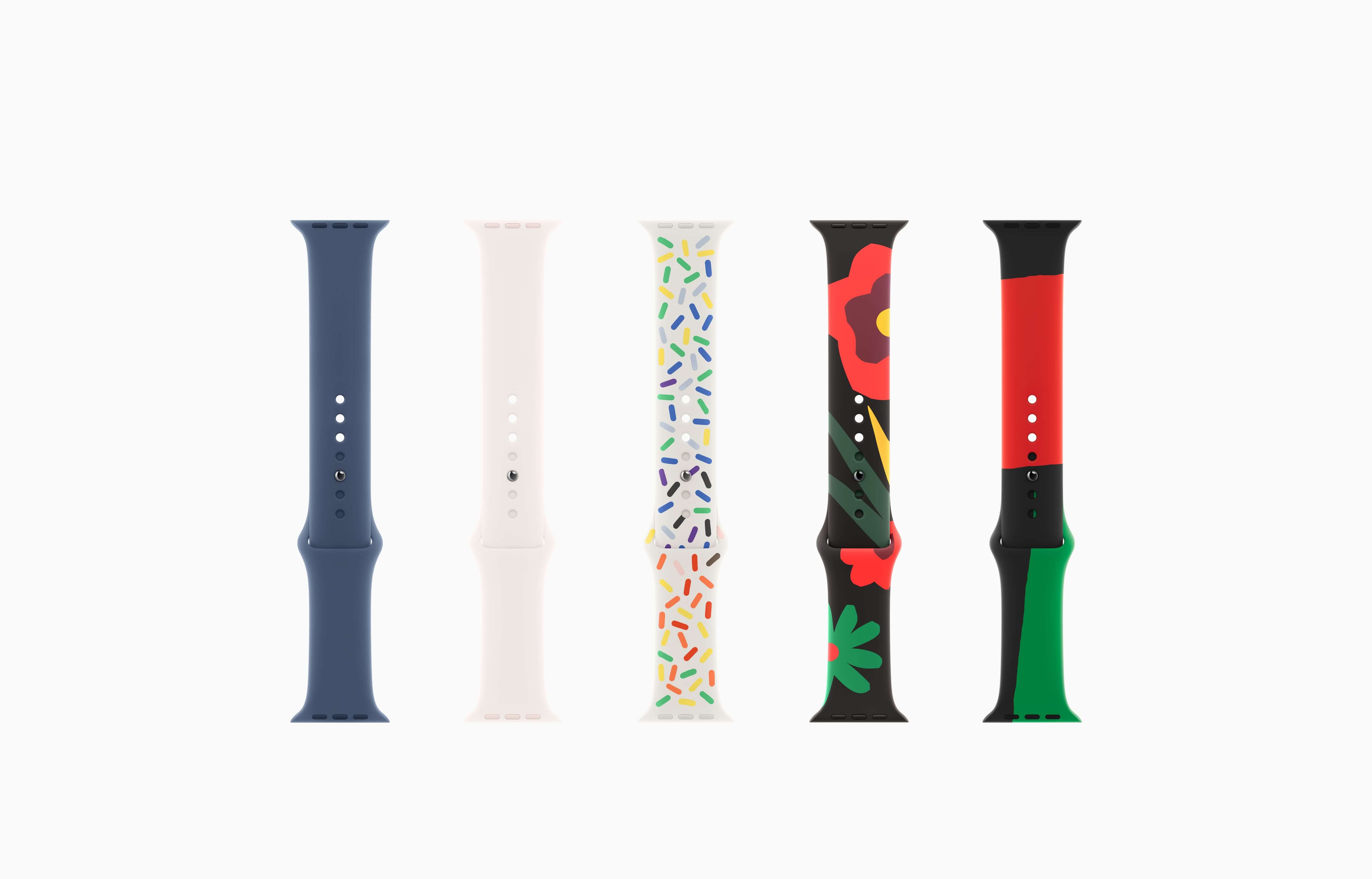 다양한 색상 옵션으로 구성된 스포츠 밴드 컬렉션. 활동적인 라이프스타일에 적합하며, 심플한 매력을 제공합니다