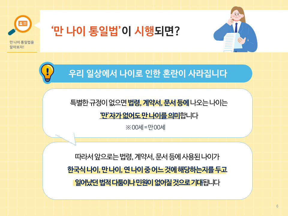 만 나이 시행