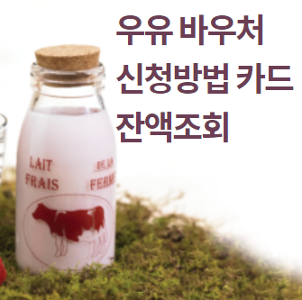 우유 바우처 신청방법 카드 잔액조회