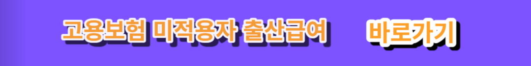 고용보험 미적용자 출산급여