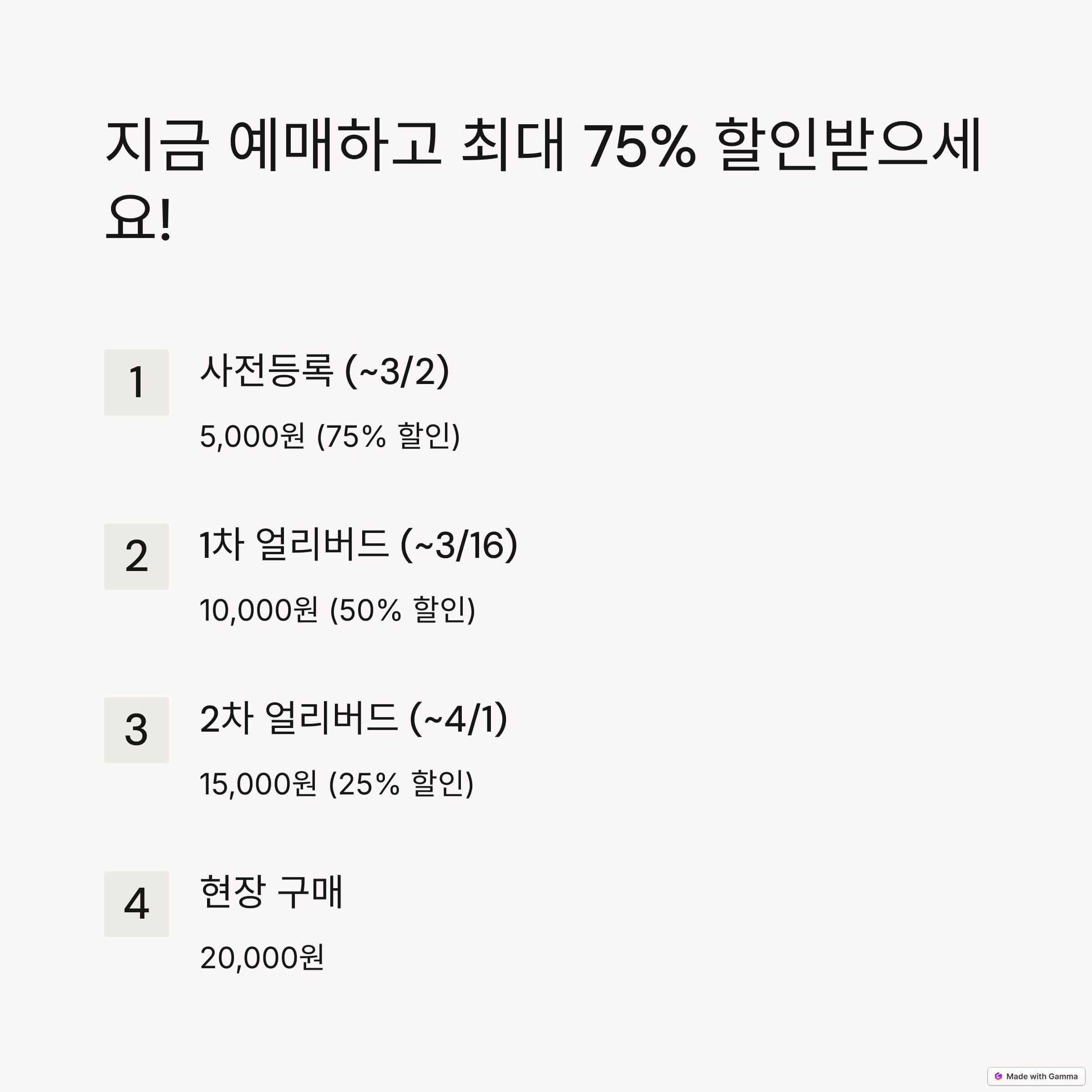 2. 티켓 가격과 예매 방법
