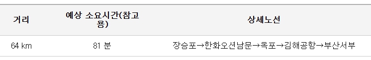 장승포 김해공항 리무진 버스 노선 시간표 요금 예약방법