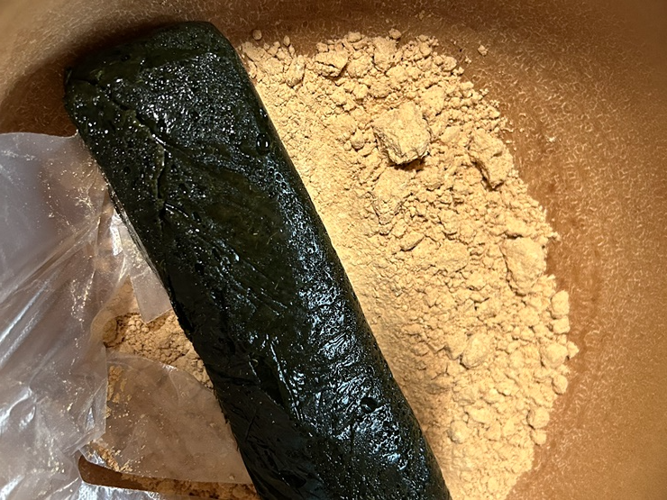 쑥떡-콩가루