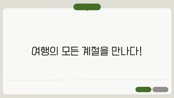 사계절 내내 아름다운 국내여행지 추천