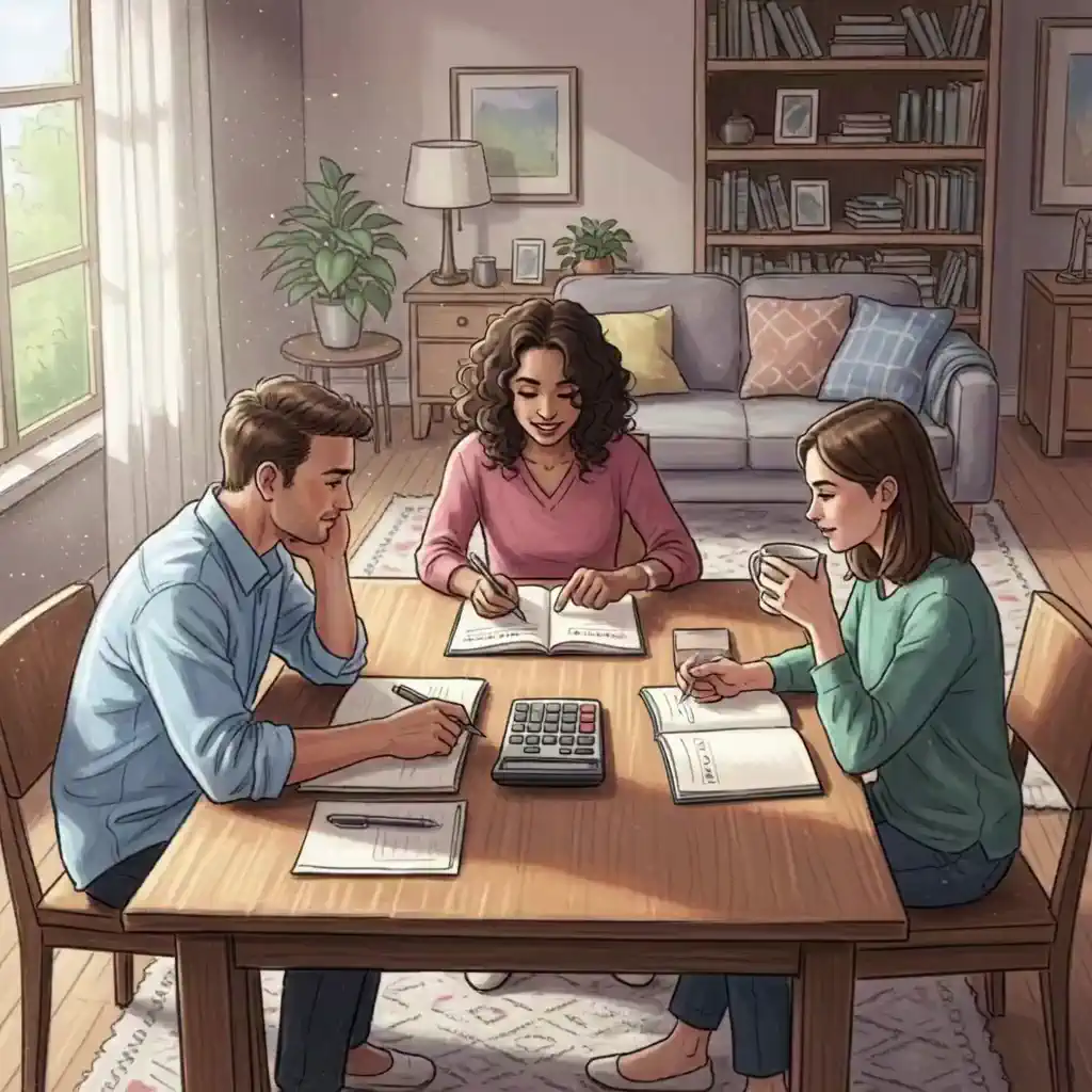 형제자매 비용 논의 장면