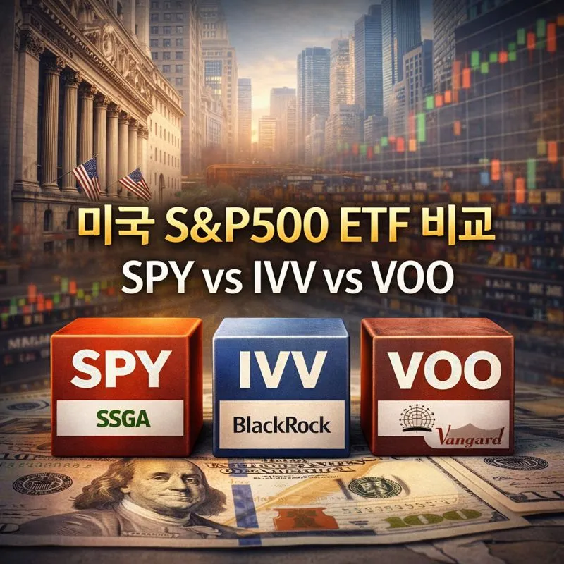 썸네일. 미국 S&P 500 ETF 비교 : SPY vs IVV vs VOO