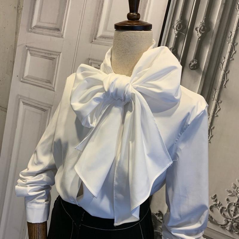 정장 이너 러블리 왕리본 블라우스 (2 color)