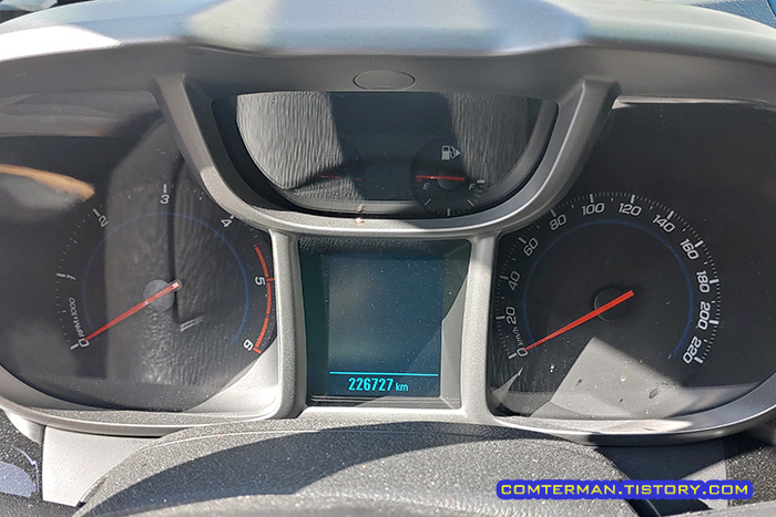 올란도 디젤 계기판