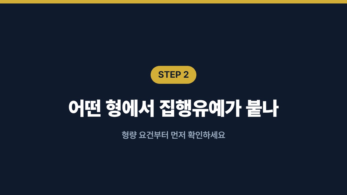 어떤 형에서 집행유예가 붙나 — 형량 요건부터 먼저 확인하세요