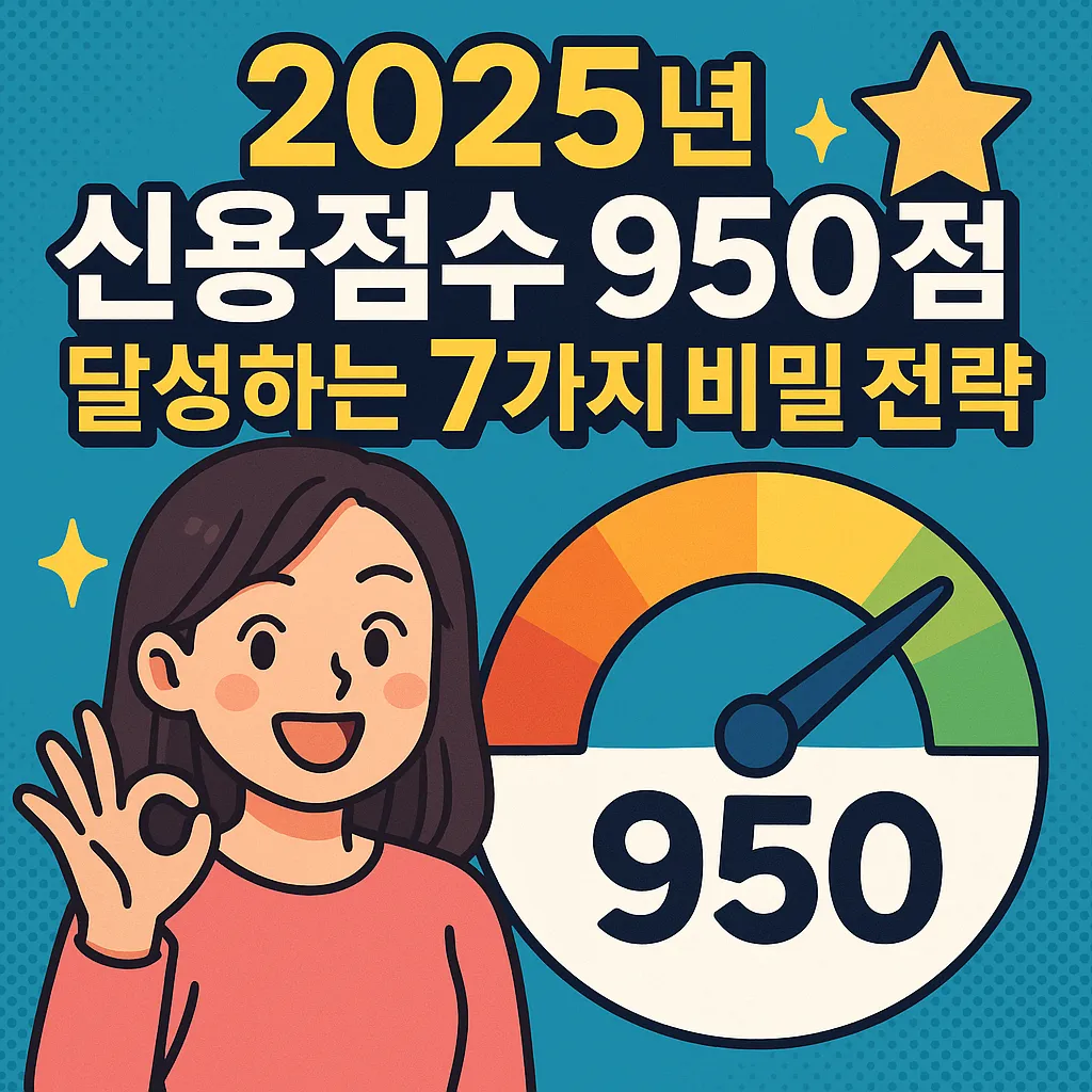 2025년 신용점수 950점 달성하는 7가지 비밀 전략