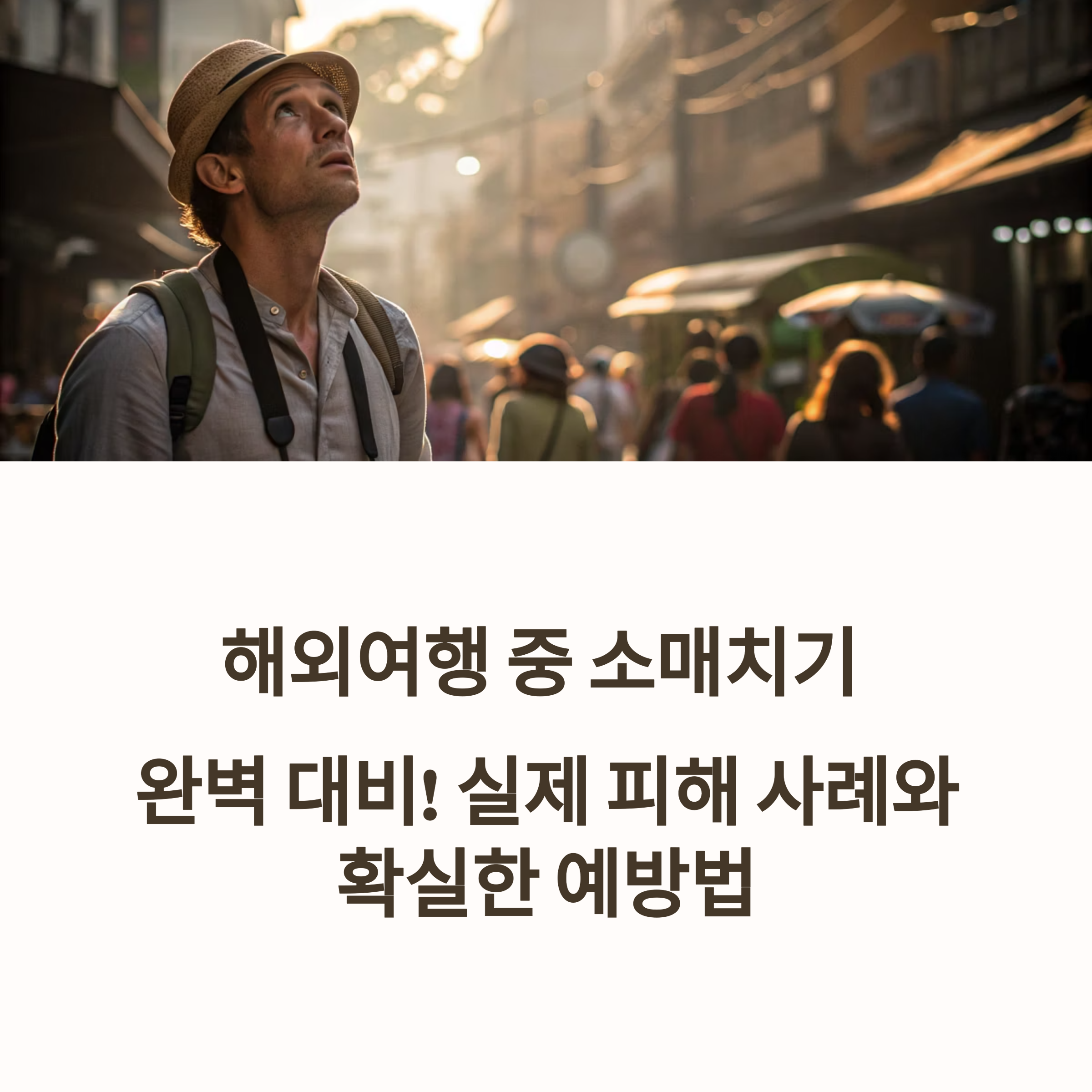 해외여행 중 소매치기 예방법