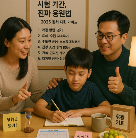 시험 기간, 부모가 해줘야 할 진짜 응원법 – 2025 정서 지원 가이드