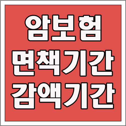 암보험 면책기간 감액기간 글씨 썸네일