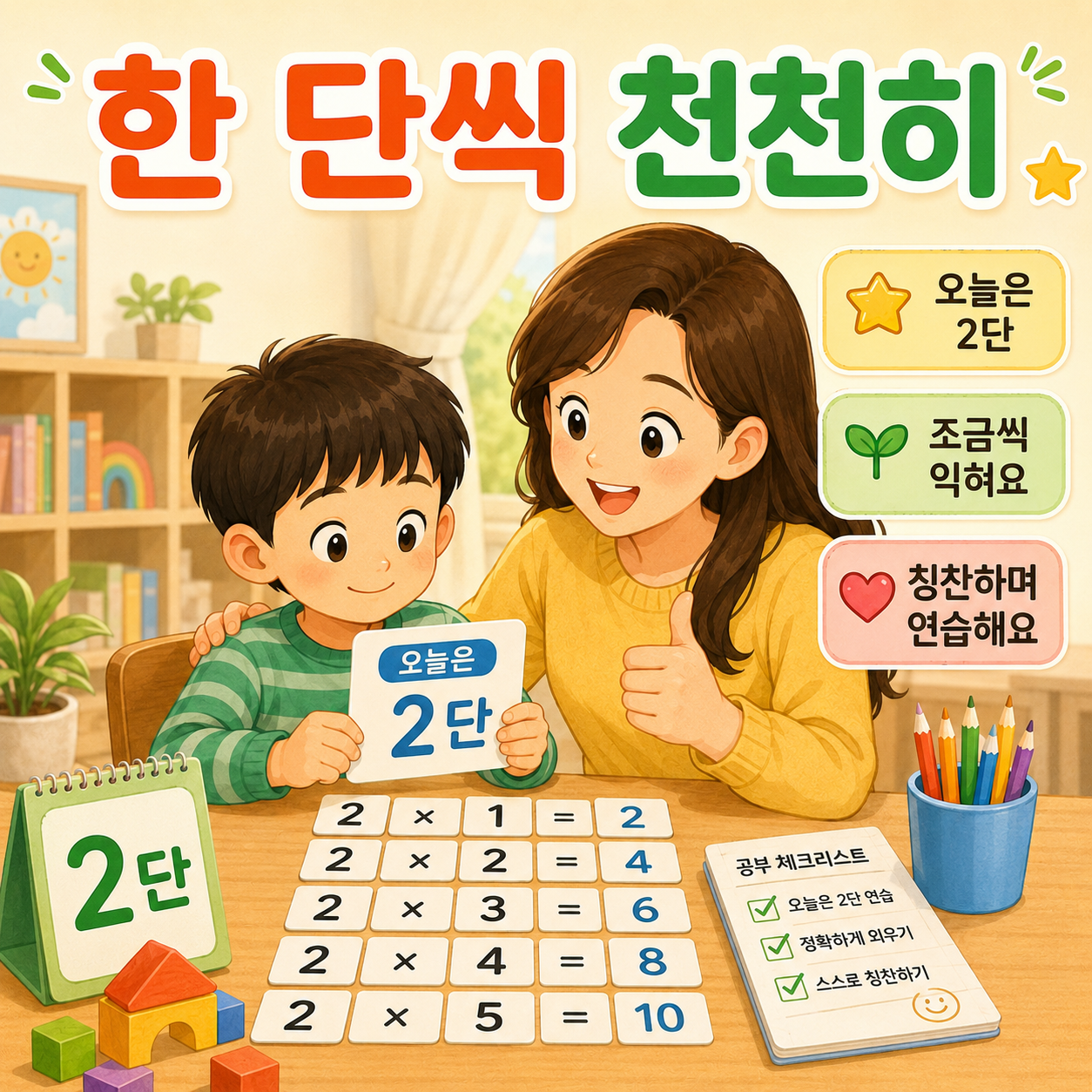 한 단씩 천천히 익혀야 오래 기억돼요