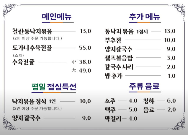 생생정보 철판통낙지볶음 수육전골 도봉구 맛집