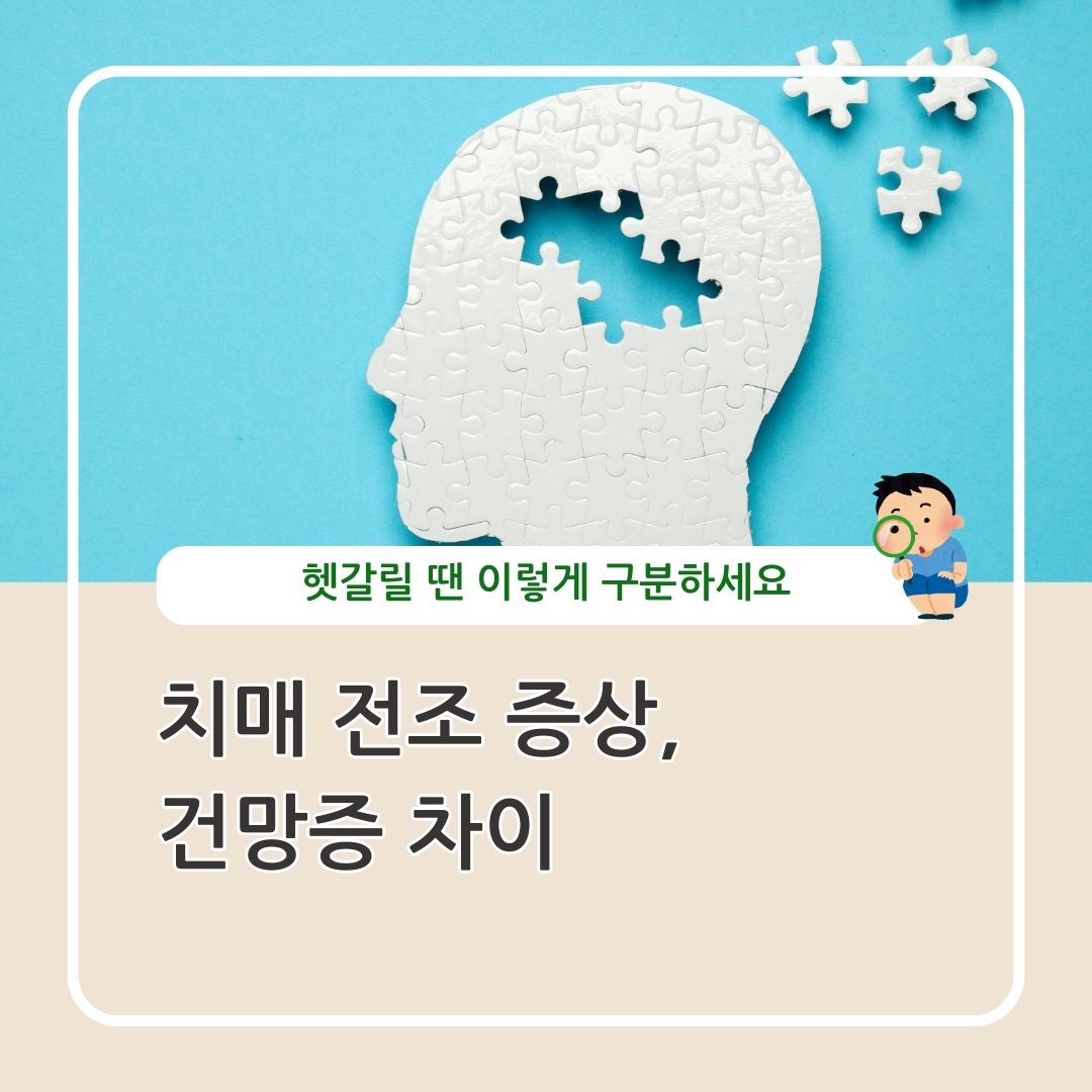 치매 전조 증상과 건망증 차이에 대한 정리