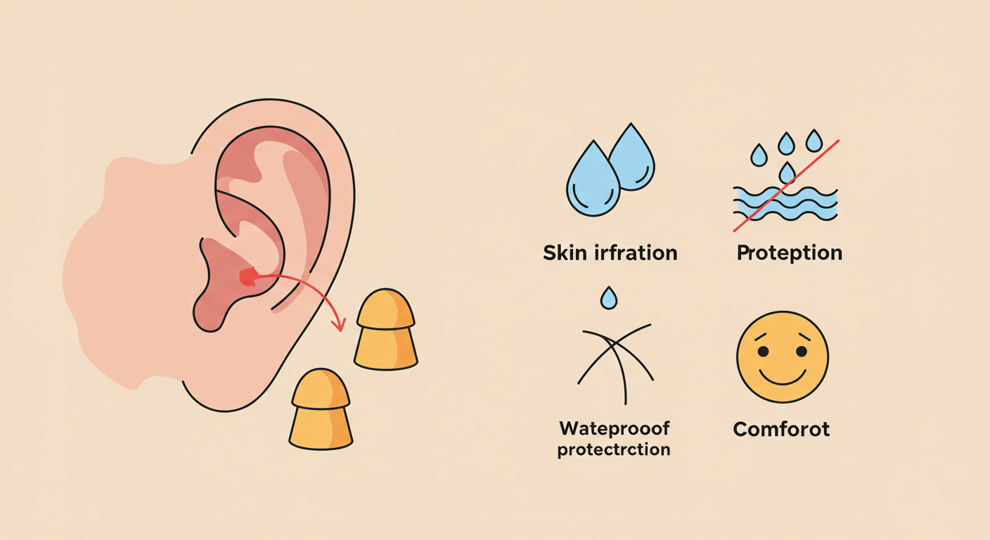 방수 귀마개 비교 (피부자극, 방수력, 착용감)