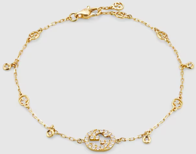 구찌 여성 팔찌 - 구찌 인터로킹 다이아몬드 팔찌
