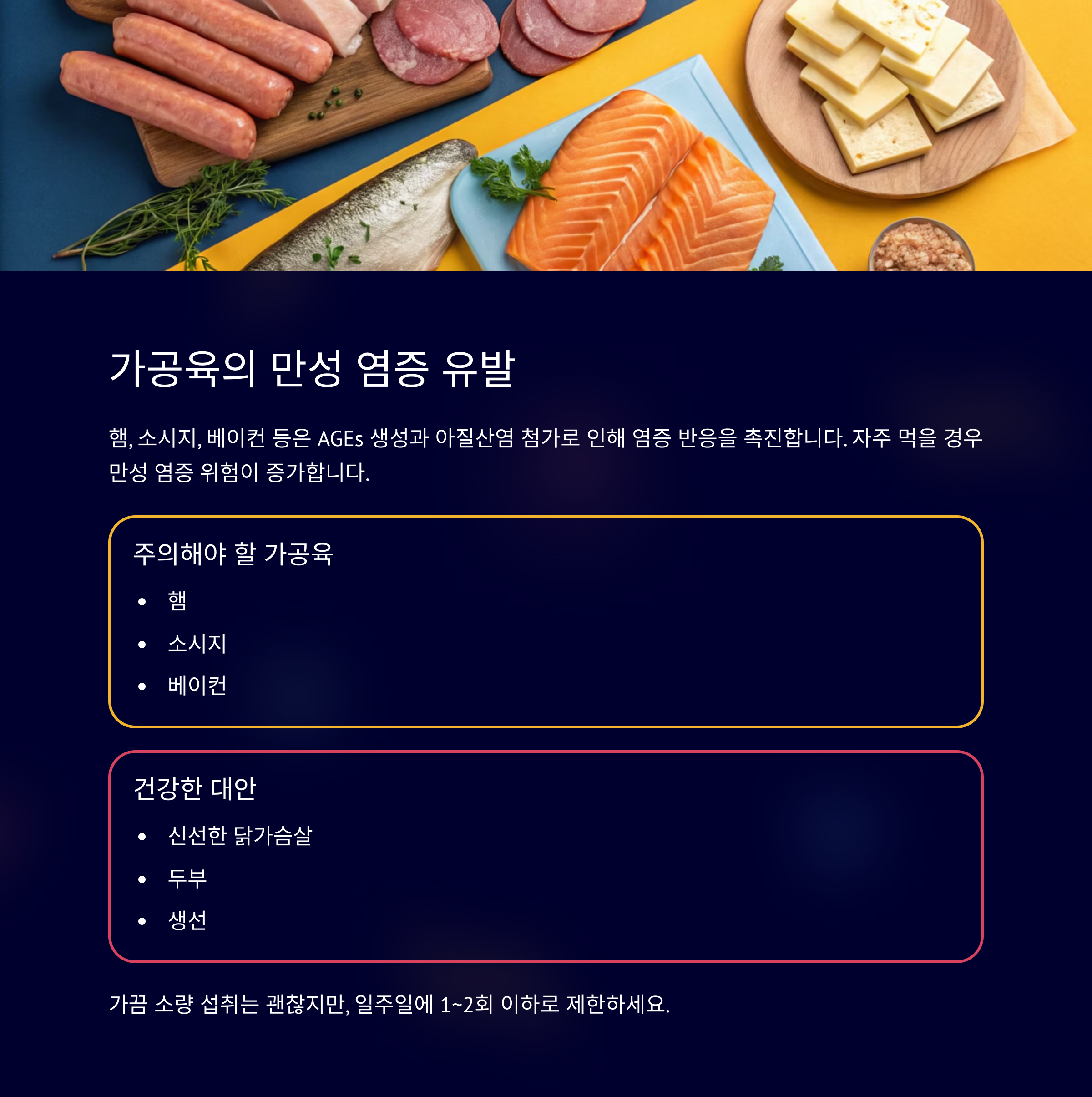 가공육 만성염증