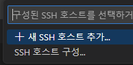 새 SSH 호스트 추가 선택