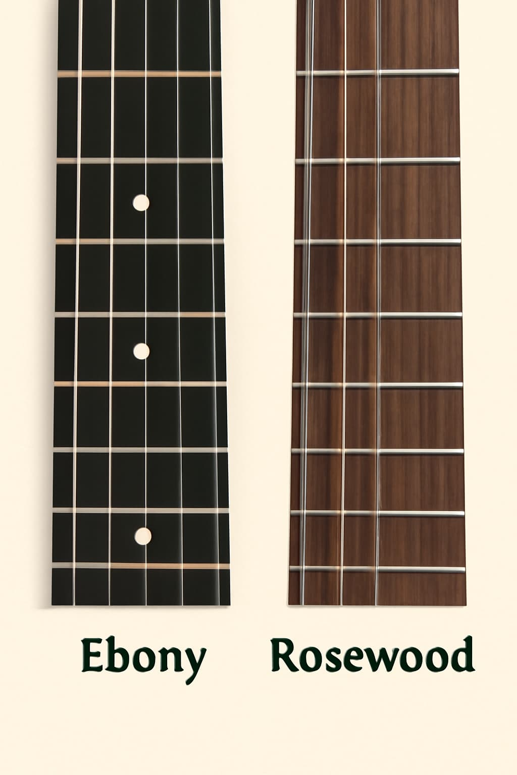 에보니 vs 로즈우드 지판 비교