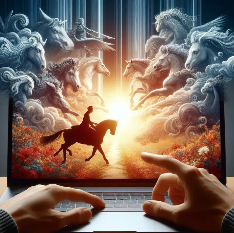 노트북으로-웨이브-ott로-영화-관람하는-이미지