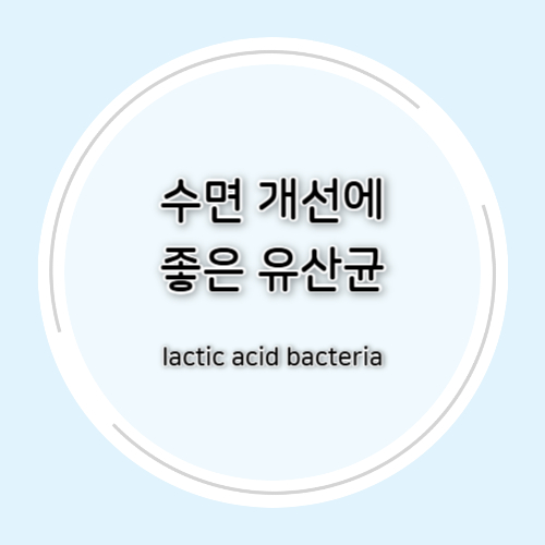 수면 개선에 좋은 유산균 총정리
