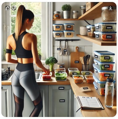 정리 정돈하며 다이어트 하는 이미지