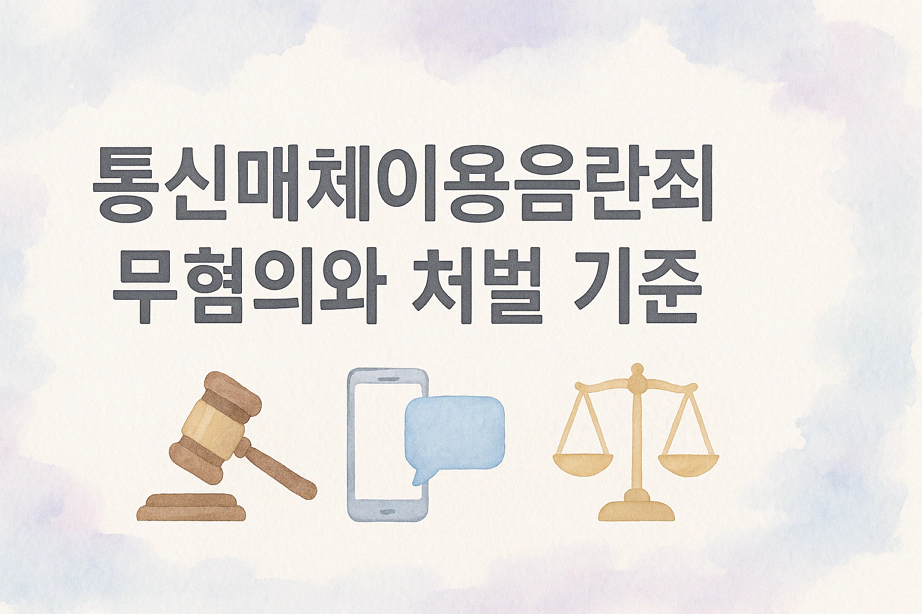 통신매체이용음란죄(통매음) 무혐의와 처벌 기준 구체적인 사례